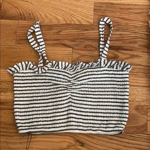 forever 21 black and white crop top
